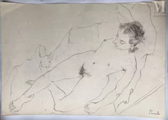 Eliane BONABEL (Paris 1920-2000)-Nu féminin allongé, vers 1938-img1