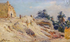 Maxime NOIRÉ (Guinglange 1861 - Alger 1927)-Paysage oriental-img1