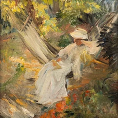 Ⓟ VICTOR TARDIEU (1870-1937)-"Le hamac"-img1