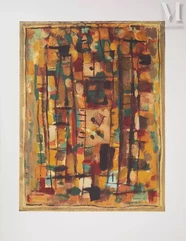 Roger BISSIERE-Composition abstraite, 1974-img1