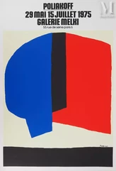 Serge POLIAKOFF-Composition bleu, noire et rouge, 1975-img1