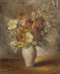 Pierre BOUCHERLE (Tunis 1894 - Six Fours Les Plages 1988)-Bouquet de fleurs-img1
