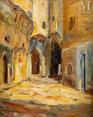 Henri SAADA (Gabès 1906-Paris 1976)-Rue de la medina de Tunis-img1