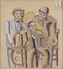 Fernand LEGER (Argentan 1881- Gif sur Yvette 1955)-Les musiciens, 1929-img1