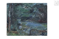 Raymond Jean LEGUEULT (Paris 1898-1971)-Rivière et sous bois-img1