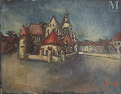 Boris FRENKEL (Kalisz 1895 - Paris 1984)-Village-img1