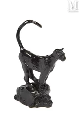 François POMPON (Saulieu 1855 - Paris 1933)-"Panthère prête à bondir, tête dressée"-img1