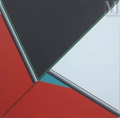 Dario PEREZ-FLORES (né en 1936)-Rouge sur deux triangles, 1994-img1