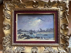 Jean RAFFY LE PERSAN (né en 1920)-Bateau dans la baie au clair de Lune-img1