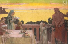 Maurice DENIS (Granville 1870 - Paris 1943)-Perros-Guirec, Jesus with Martha and Mary, 1917-img1