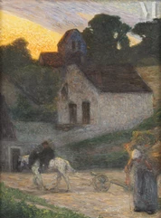 Raymond THIBESART (Bar sur Aube 1874 - 1968)-Le retour des champs, 1904-img1