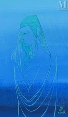 Jellal BEN ABDALLAH (Tunis 1921-2017)-Femme de profil-img1