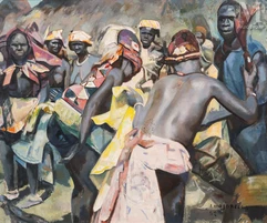 Jacques MAJORELLE (Nancy, 1886 - Paris, 1962)-Danse traditionnelle africaine, (19)52-img1