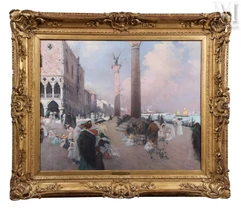 Fernand LEGOUT-GERARD (Saint Lô 1856 - Paris 1924)-Venise, la place Saint Marc-img1