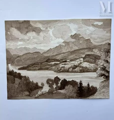 Attribué à Armand POINT (Alger 1861 – Naples 1932)-Paysage montagneux-img1