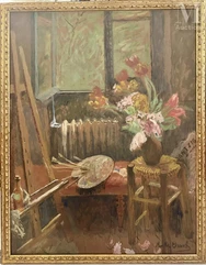 Marthe ORANT (Poissy 1874 - Paris 1957)-Atelier du peintre-img1
