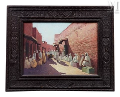 Vincent MANAGO (Toulon,1880 - Paris,1936)-Rue animée dans le sud algérien-img1