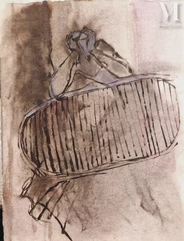 Jean-Pierre CEYTAIRE (1946)-Personnage accoudé à une table-img1