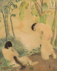 Ⓟ NGUYEN TUONG LAN (1906-1946)-"The Bathers, ca. 1935-img1