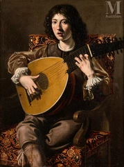 Nicolas TOURNIER (Montbéliard 1590 - Toulouse 1639)-Le joueur de luth-img1