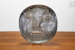 Pablo PICASSO (1881-1973) - Pierre HUGO (orfèvre)-Visage géométrique aux traits-img1