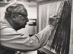 André VILLERS (1930-2016)-Portrait de Hans Hartung, 1983-img1