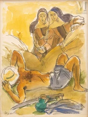 Milivoy UZELAC (Mostar 1897- Paris 1977)-Pendant la sieste-img1