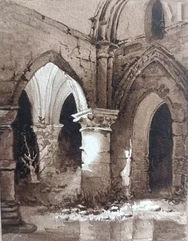 Entourage de Louis Daguerre (1787-1851)-Ruine d'église-img1