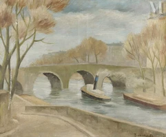 Pierre BOUCHERLE (Tunis 1894 - Six Fours Les Plages 1988)-Pont de Paris-img1