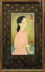MAI TRUNG THU (1906-1980)-"La jeune fille à la rose", 1967-img1