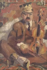 Alex SMADJA (Algérie 1897 - Saint-Léger-en-Brie 1977)-Le musicien de rue-img1