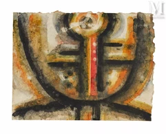 Ahmed CHERKAOUI (Maroc, 1934-1967)-Composition, (19)65-img1