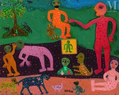 Madhvi PAREKH (Inde, 1942)-Paysage animé-img1