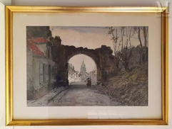 Frank BOGGS (1855-1926) Aquarelle et fusain--img1