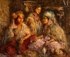 Edouard VERSCHAFFELT (Gand 1874- Bou Saâda, 1955)-Les fileuses-img1