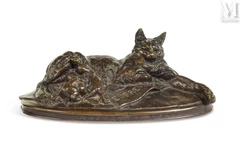 D'après Emmanuel FREMIET (1824-1910)-Chatte et ses petits, dite aussi Chatte allaitante-img1