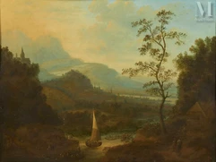 Attribué à Jan I GRIFFIER (1645/56 - 1718)-Paysages de la vallée du Rhin-img1