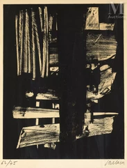 Pierre SOULAGES (1919-2022)-Lithographie n°9b, 1959-img1
