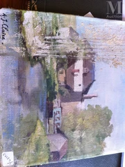 Auguste Jean CLAIRE (1881-1970)-Paysage à la rivière-img1