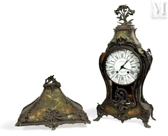 Cartel et sa console d’époque Louis XV, estampillé F. GOYER et poinçon de Jurande--img1