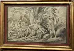Jacques GAMELIN (Carcassonne 1738 – 1803)-Minerve et Dionide d’après l’Illiade-img1