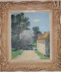 Gaston SEBIRE (Saint Samson 1920-2001)-Rue de village-img1