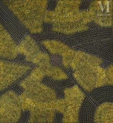 Gracie Morton Ngale Pwerle (c. 1956 - )-Bush Hen, 2023-img1