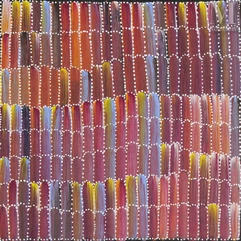 Jeannie Mills Pwerle (1965 - )-Bush Yam Dreaming-img1