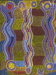 Judy Watson Napangardi (c. 1925/30 - 2016)-Mina Mina Dreaming, 1989-img1