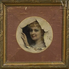 Ferrari-Portrait d’une jeune femme en trompe l’œil-img1