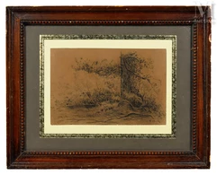 Théodore ROUSSEAU (Paris 1812 - Barbizon 1867)-Paysage-img1