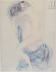 Auguste RODIN (1840-1917) Lithographie-"L'étreinte"-img1