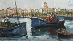 Louise d'AUSSY PINTAUD (Bordeaux 1900 - 1990)-Saint Jean de Luz-img1