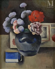 Paul-Elie GERNEZ  (Valenciennes 1888 - 1948)-Vase de fleurs-img1